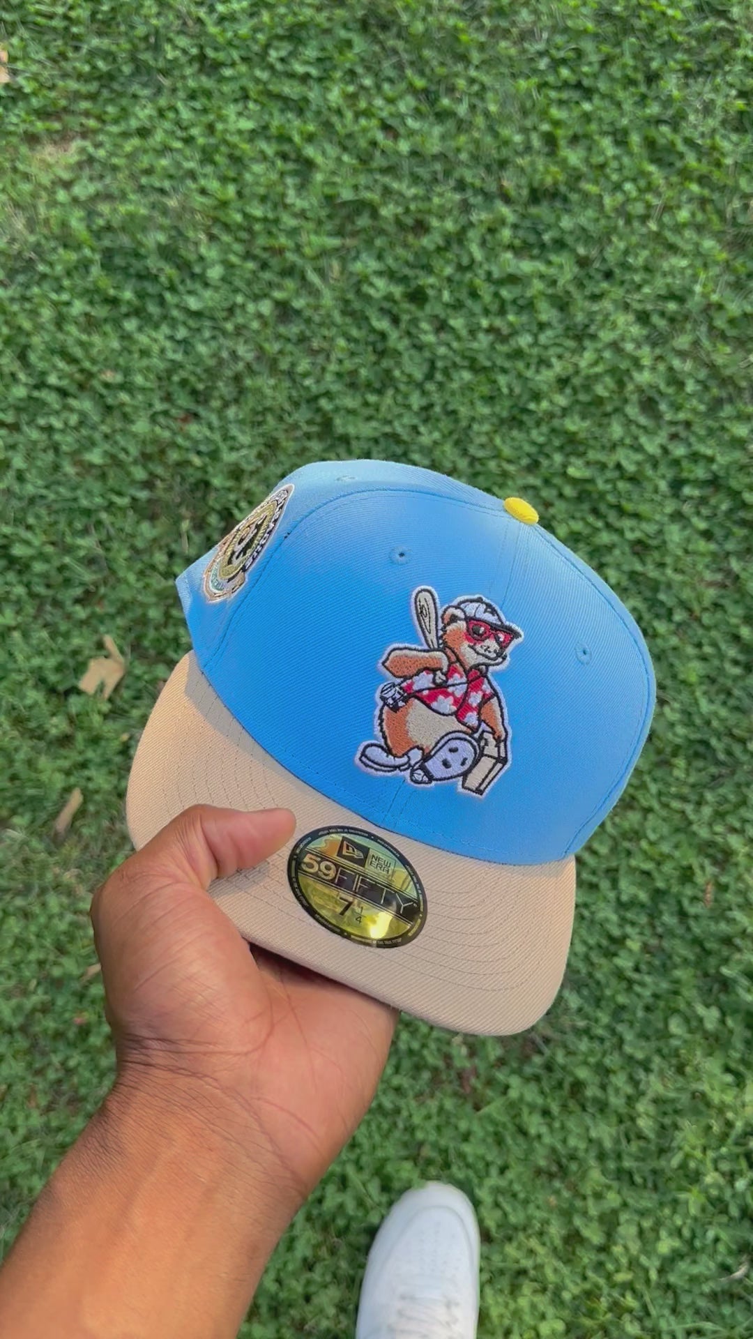 Asheville Tourists Sky Blue & Camel Green uv