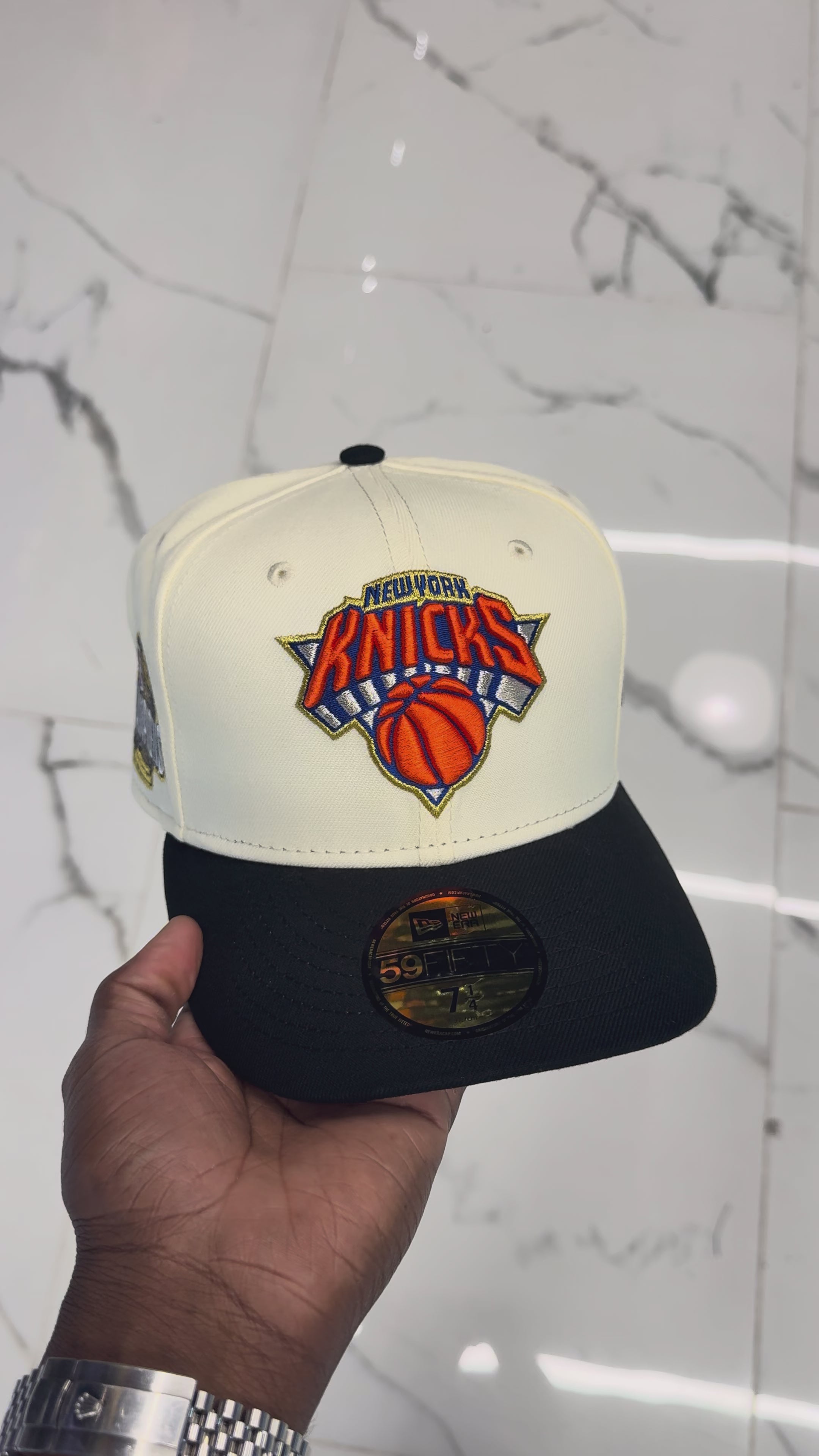 New York Knicks Creme and Black 2026 Champs