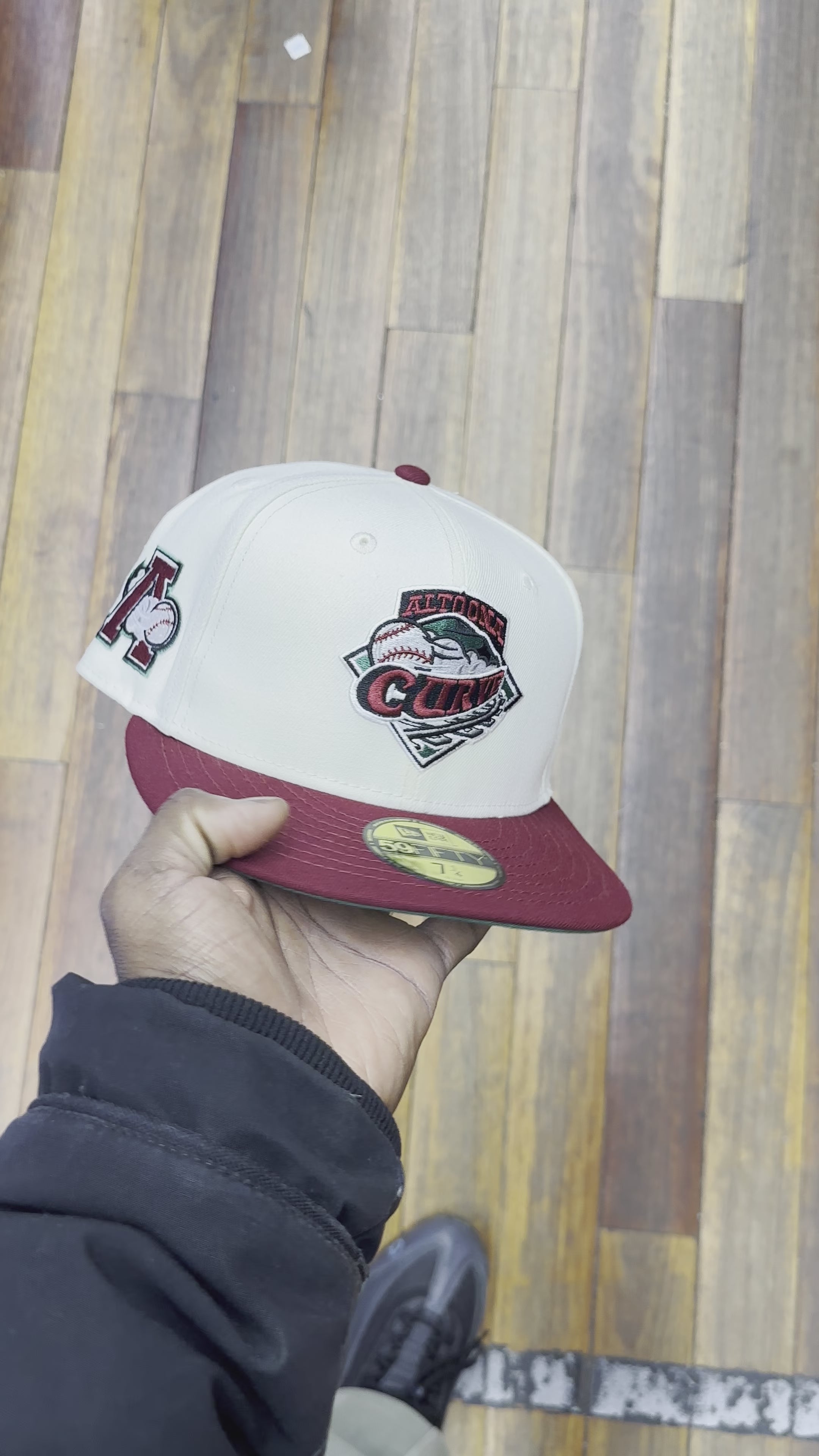 Altoona Curve Creame Chrome White & Burgundy