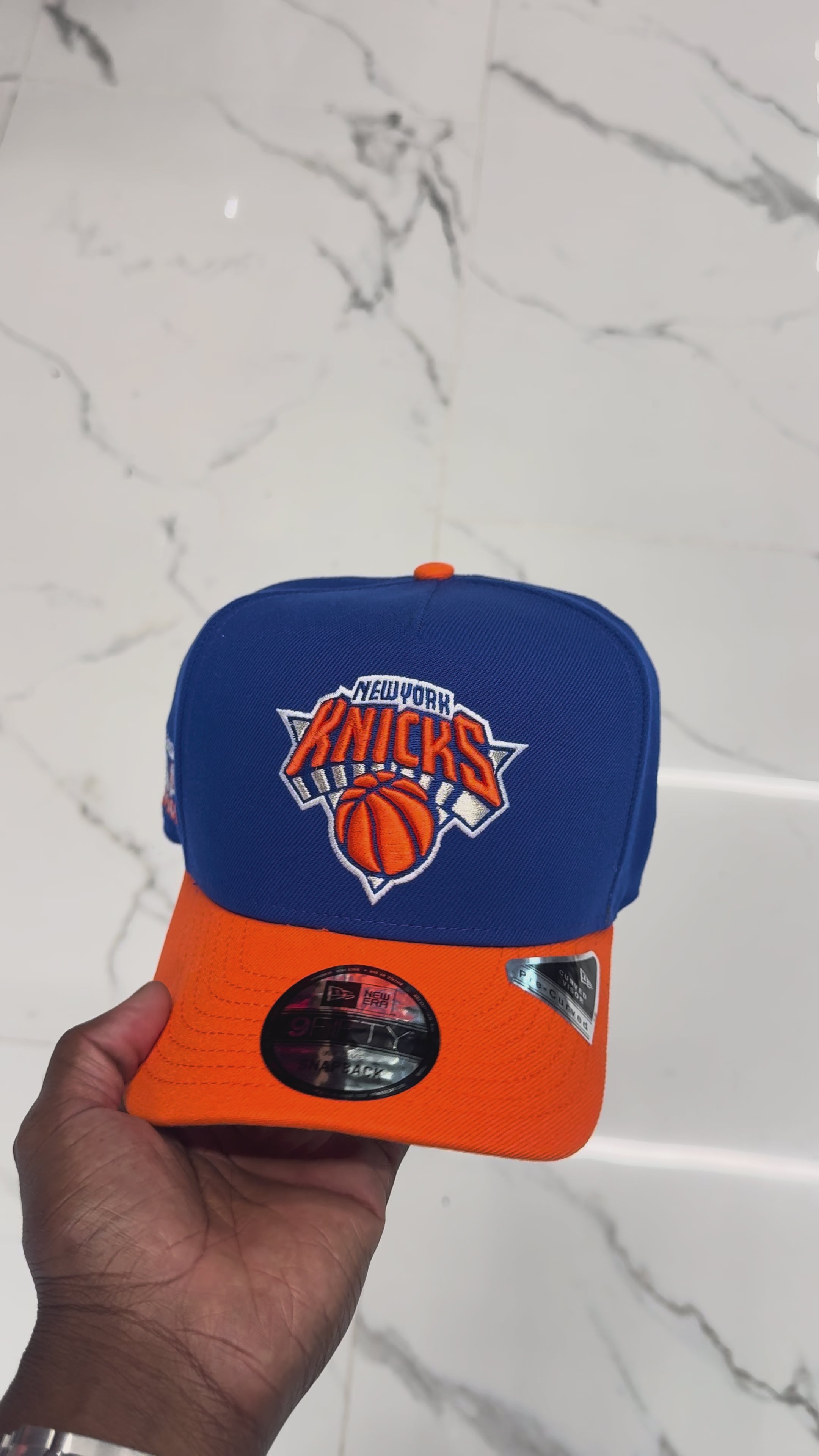 New York Knicks Blue and Orange 950 AFrame 2026 Champs Snap Back