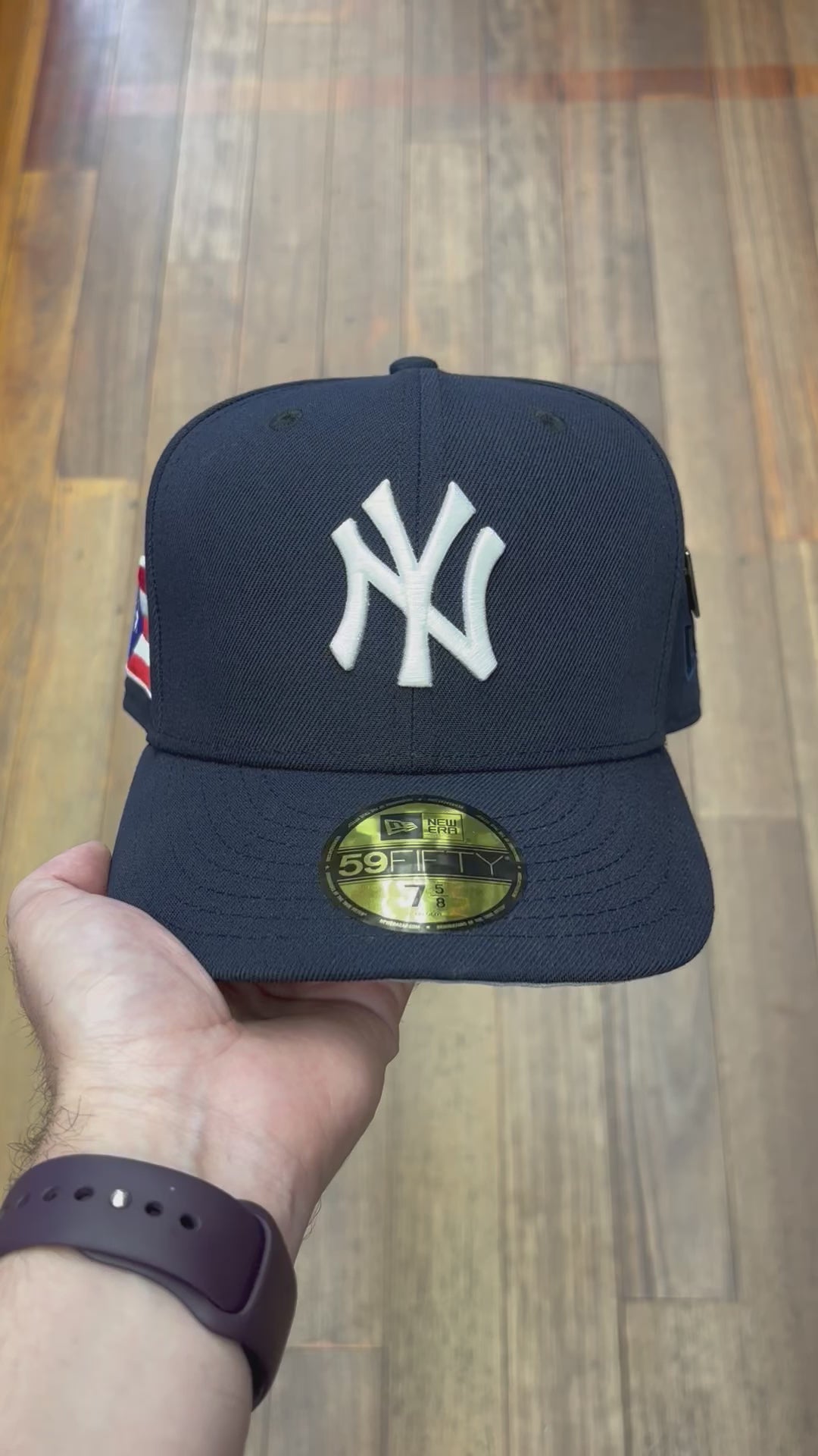 New York Yankees Navy Puerto Rico Flag