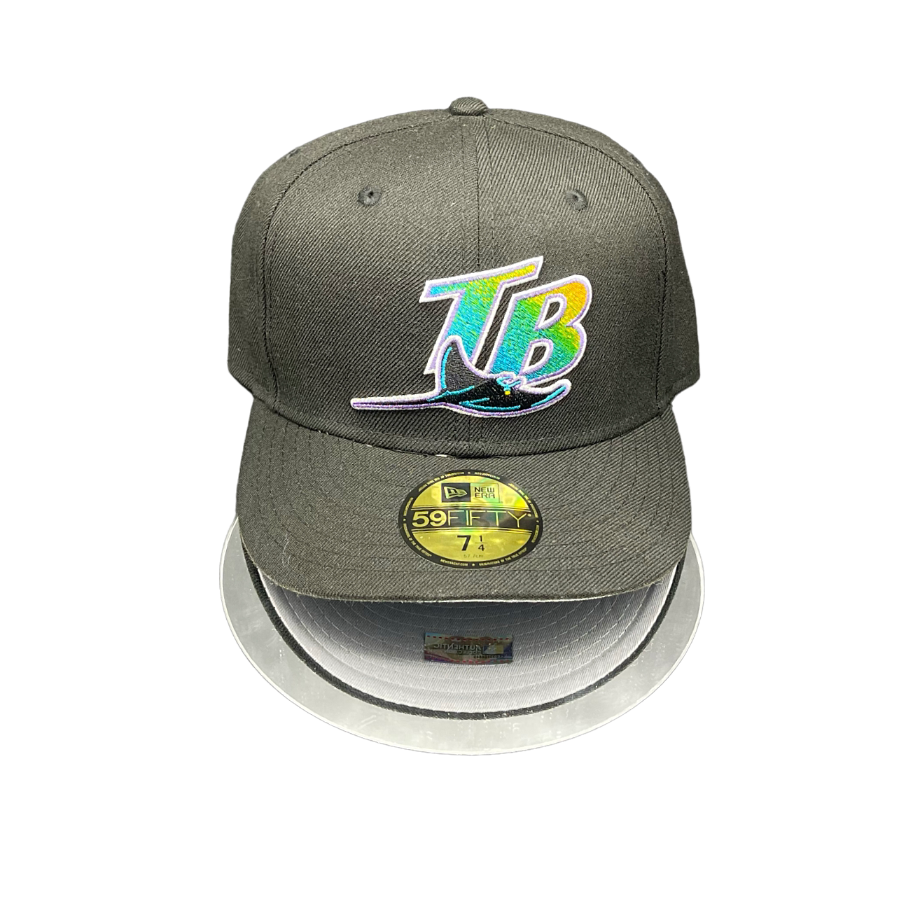 Tampa Bay Rays All Black Grey UV No Patch