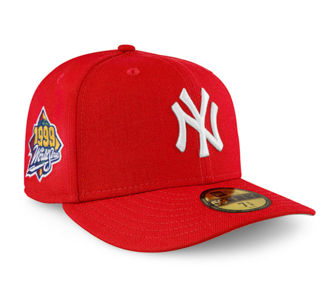New York Yankees Red Flat Back 1999 World Series Grey UV